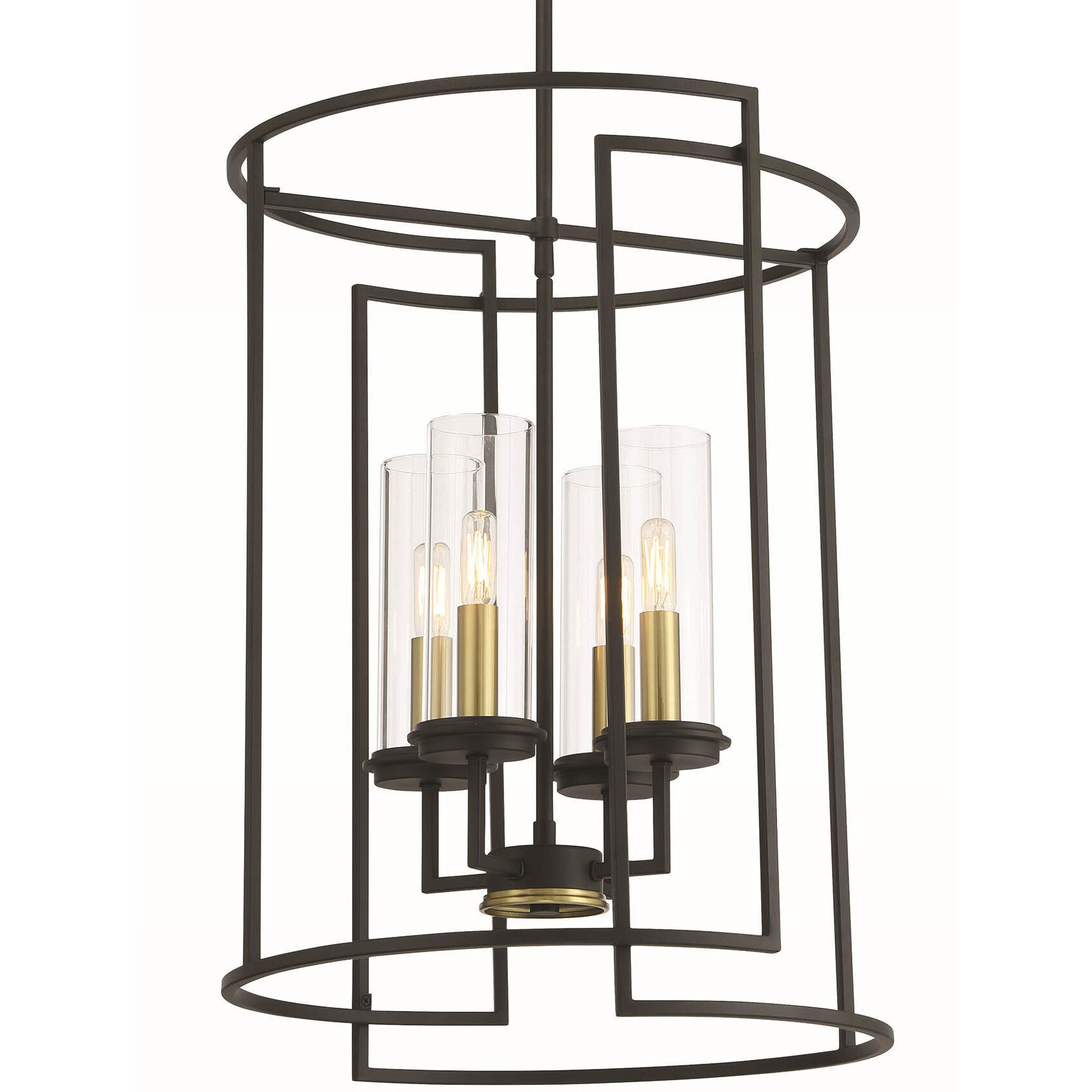 Hillstone 4 Light 18.5 inch Soft Brass And Sand Coal Pendant Ceiling Light
